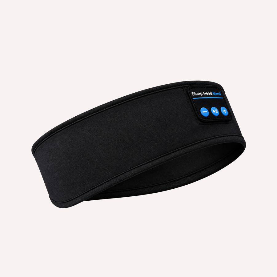 Sleep Headband Headphones — Wireless Bluetooth for Side Sleepers — Black