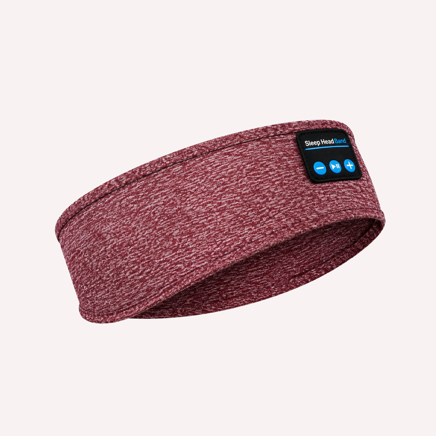 Sleep Headband Headphones — Wireless Bluetooth for Side Sleepers — Burgundy